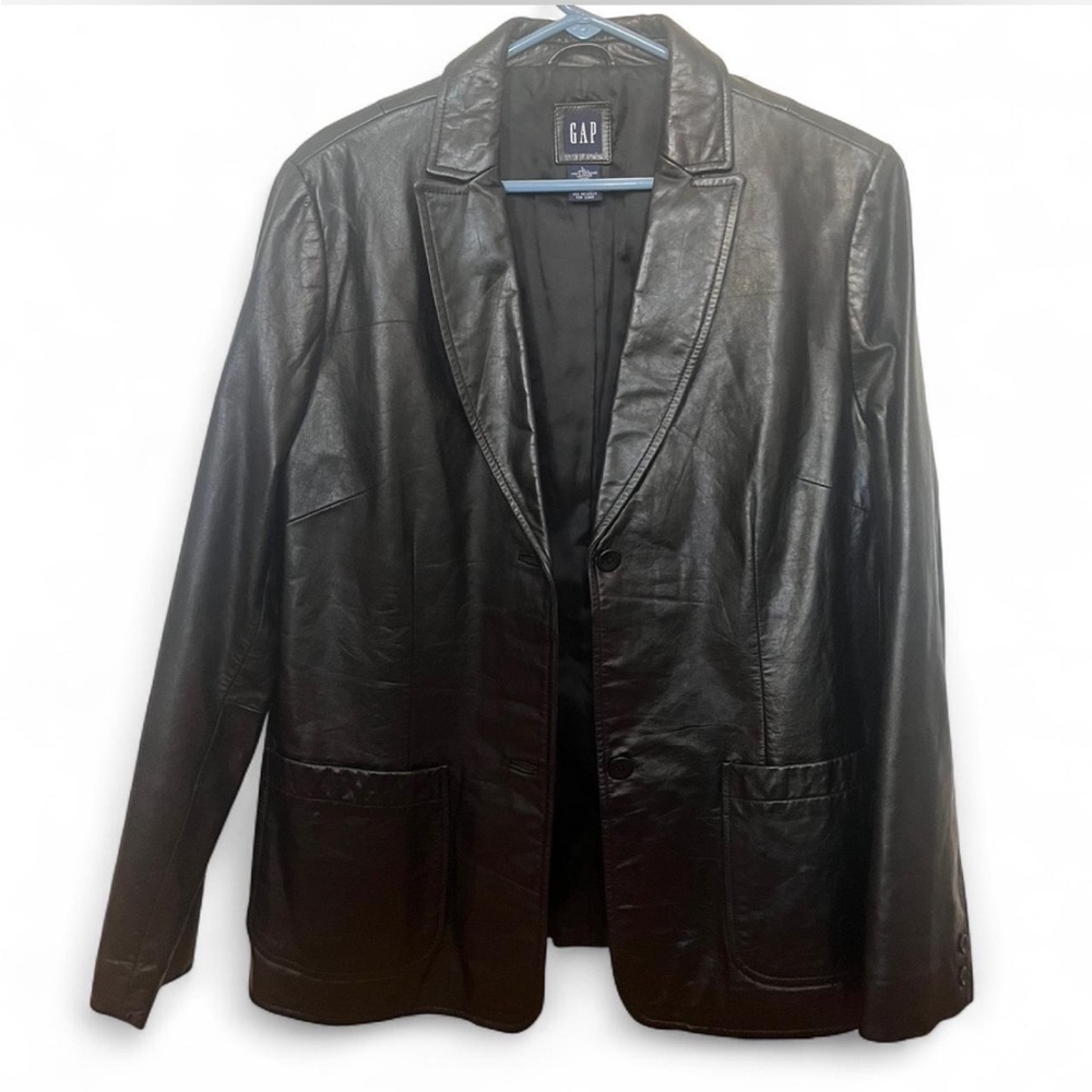 Vintage GAP Black Leather Blazer
